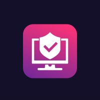 computer security icon for apps and web